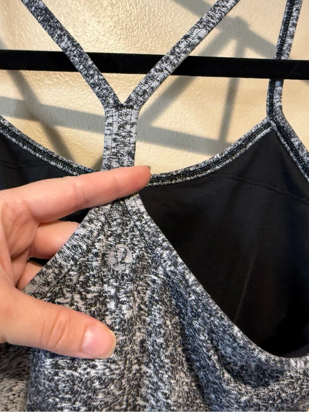 Lululemon Power Y Tank Luon Spray Jacquard White
